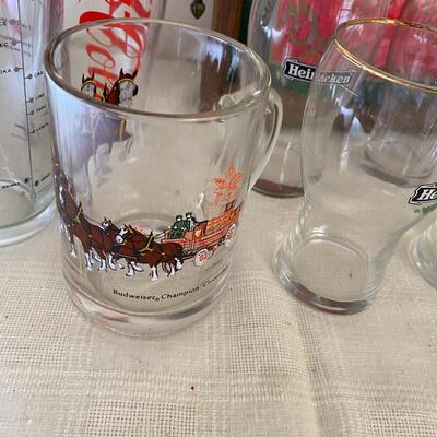 Heineken Beer Glasses and Bar Tray