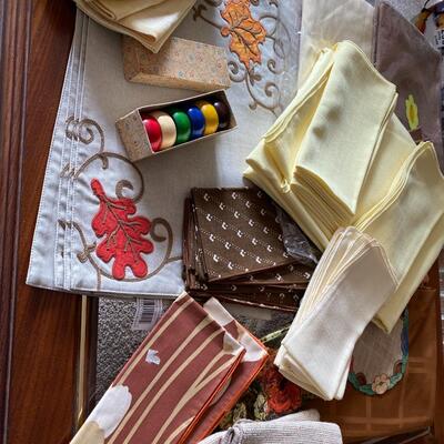 Vintage Linens Fall Autumn Colors