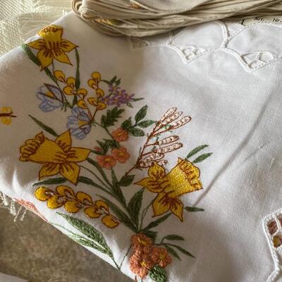 Vintage Linens Embroidered