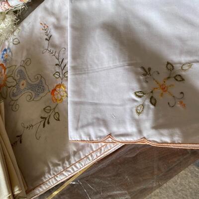 Vintage Linens Embroidered