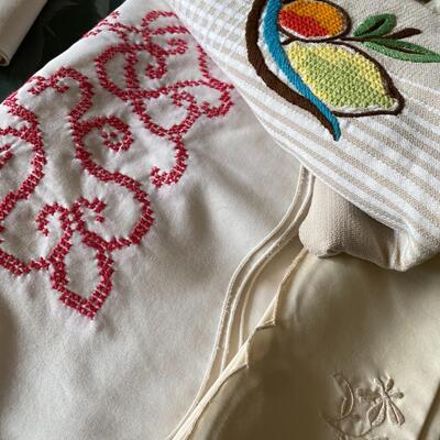 Vintage Linens Embroidered