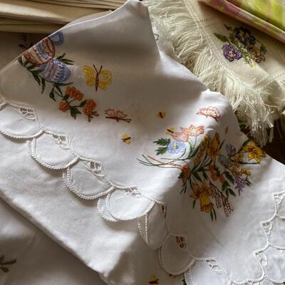 Vintage Linens Embroidered