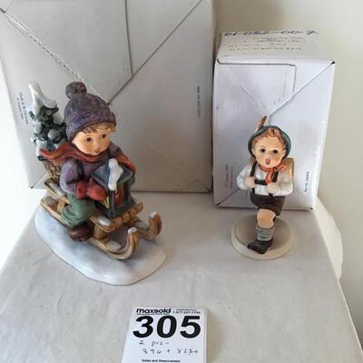 Lot 2 Hummels Ride Into Christmas & School Boy