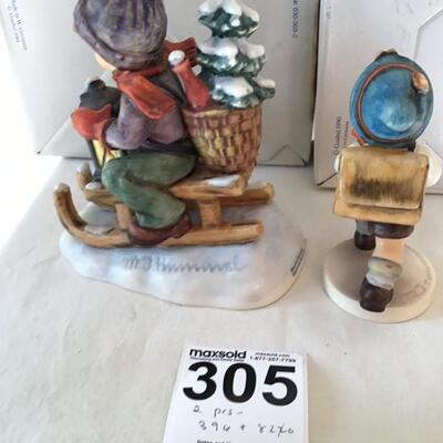 Lot 2 Hummels Ride Into Christmas & School Boy