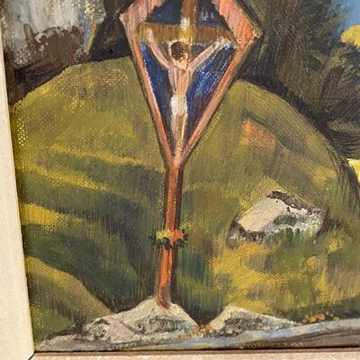 Oil on Canvas of Mountains Signed H Andress