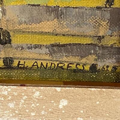 Oil on Canvas of Mountains Signed H Andress