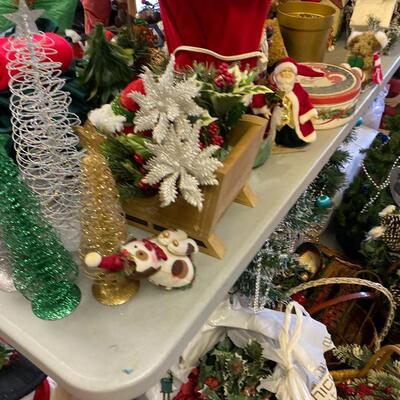 BiG Assortment of Christmas Decorations with Fiberoptic Christmas Tree