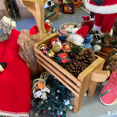 BiG Assortment of Christmas Decorations with Fiberoptic Christmas Tree