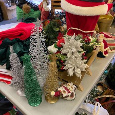 BiG Assortment of Christmas Decorations with Fiberoptic Christmas Tree