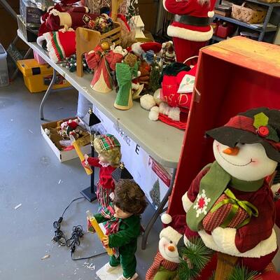 BiG Assortment of Christmas Decorations with Fiberoptic Christmas Tree
