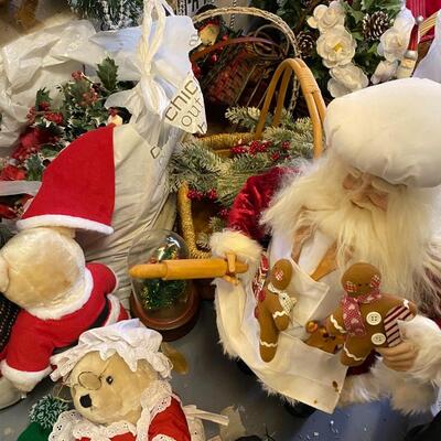 BiG Assortment of Christmas Decorations with Fiberoptic Christmas Tree