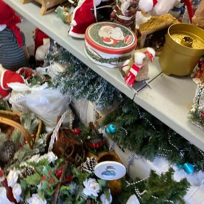 BiG Assortment of Christmas Decorations with Fiberoptic Christmas Tree