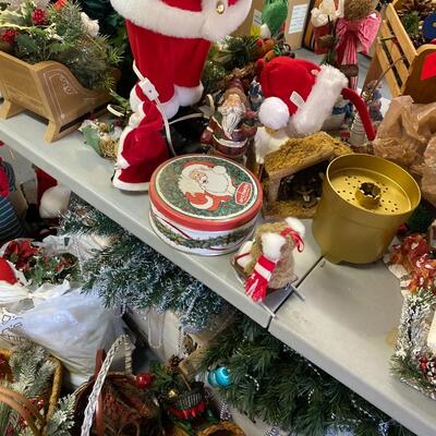BiG Assortment of Christmas Decorations with Fiberoptic Christmas Tree