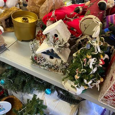 BiG Assortment of Christmas Decorations with Fiberoptic Christmas Tree