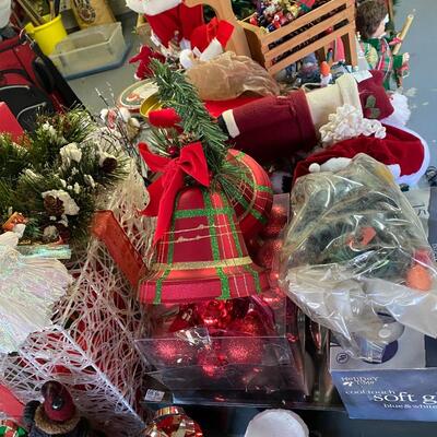 BiG Assortment of Christmas Decorations with Fiberoptic Christmas Tree