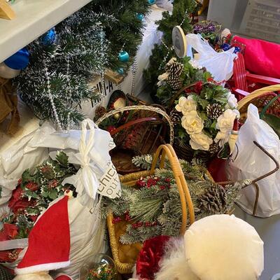BiG Assortment of Christmas Decorations with Fiberoptic Christmas Tree