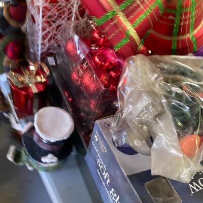 BiG Assortment of Christmas Decorations with Fiberoptic Christmas Tree
