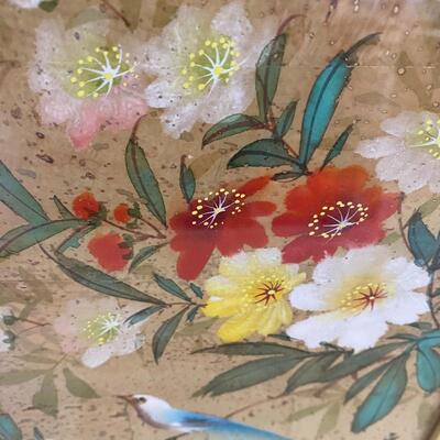 Pair of Asian Paintings of Birds and Flowers