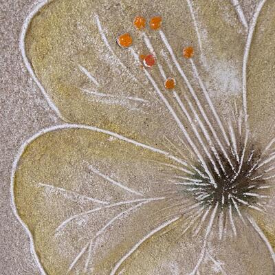 Sandcasting art of large flower