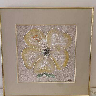 Sandcasting art of large flower