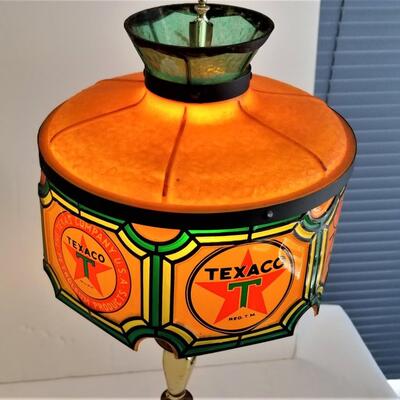 Lot #127  Texaco 75th Anniversary Table Lamp, dated 1977