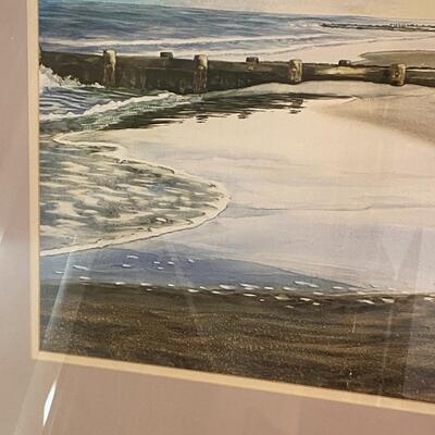 Beach Seashore Print Signed Steven Jordan