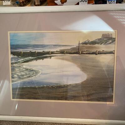 Beach Seashore Print Signed Steven Jordan