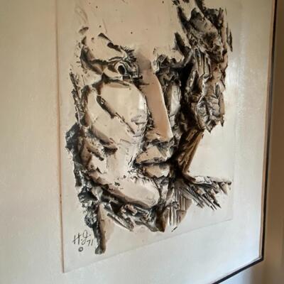 Sculpture Wall Art of Womanâ€™s Face
