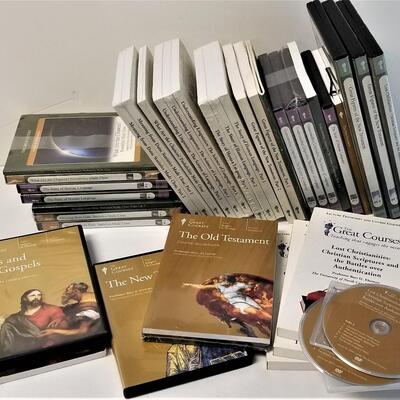 Lot #130  The Great Courses - large lot of new books/DVD