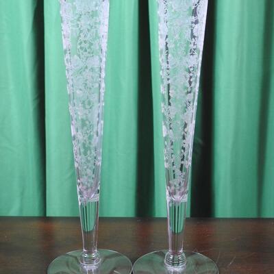 Etched Bud Vases