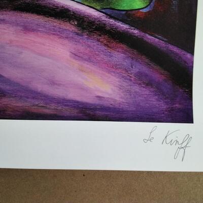 Signed Linda Le Kinff seriolithograph Passing time with Max