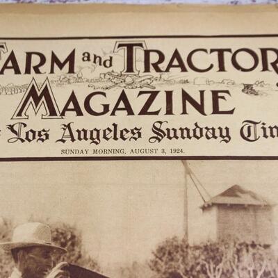Antique Farm and Tractor Magazine Section Los Angeles Times Newspaper Early 1900s