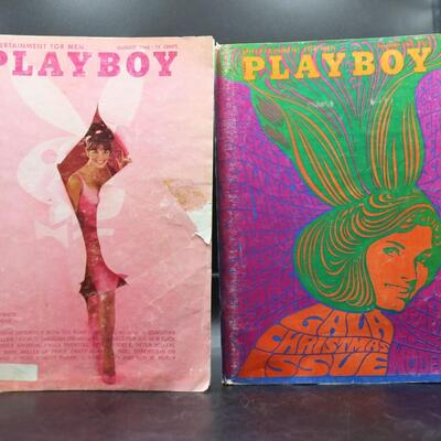 Pair of Vintage 1960's Playboys Gala Christmas Issue & Playmate of the Year