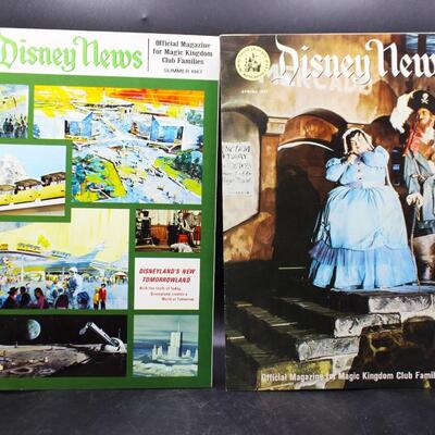 Pair of Vintage 1967 Disneyland Magic Kingdom Club Disney News Magazines