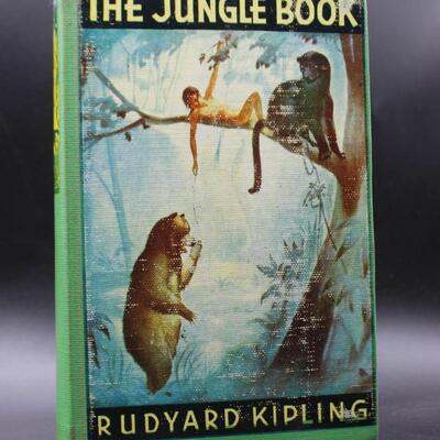 Vintage The Jungle Book by Rudyard Kipling Library School Used Hardcover Book
