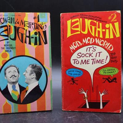 Vintage Rowan & Martin's Laugh In #1 #2 Pocket Paperback Books