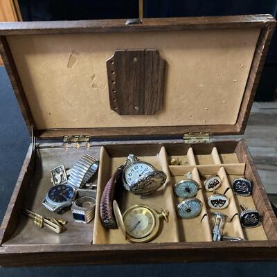 Men’s Jewelry Box with Contents