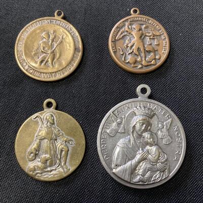 Collection of 4 old Religious Medalions