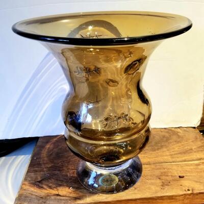 Stunning mid-century Polish glass vase by Adam Jablonski.