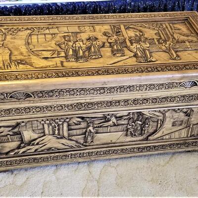 Lot #133 Decorative "Carved" Storage Chest with Asian Styling