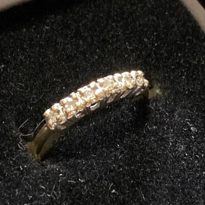 14k Gold Ring with Diamonds Size 5.5