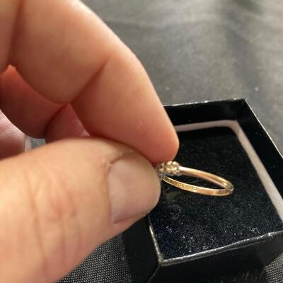 14k Gold Ring with Diamonds Size 5.5