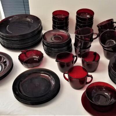 Lot #144 Large Lot of Vintage Red Ruby Glass