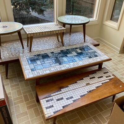 Vintage Tile Top Tables