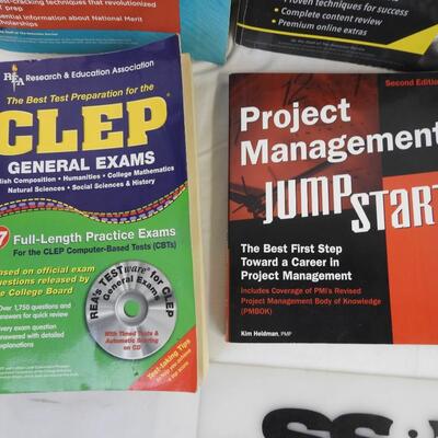 6 College/Test Prep Books: AP Calculus, PSAT, Project Management