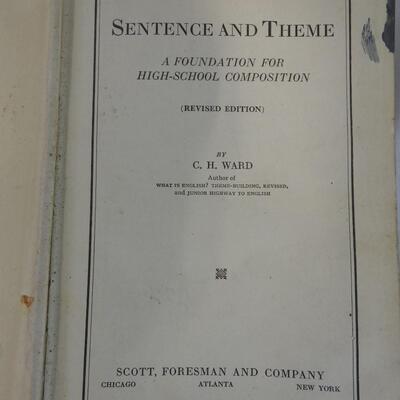 5 Books on Writing and Reading, Gregg Shorthand, Sentence and Theme, 1923