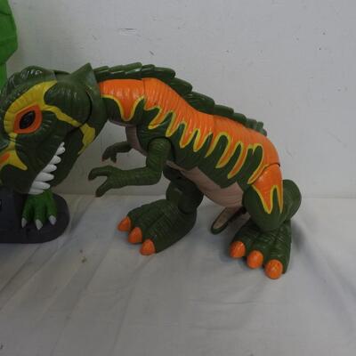 6 Dinosaur Toys: Medium Sized T - Rexs, Good Condition, Variety of Colors