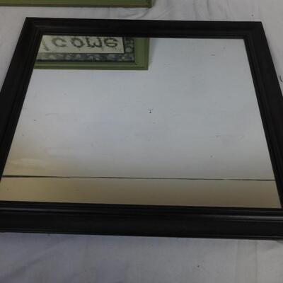 "Believe" Architecture Spelling Photo Frame, Welcome Frame, Mirror w/ Wood Edges
