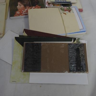 Shoebox of Letter Supplies: Assorted Cards, Envelopes, Postcards and Note Paper