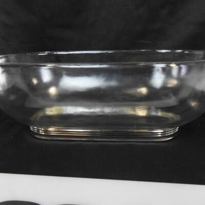 Mcmxcvlll M. Kamenstein Inc Glass Bowl, Bottom Base is Silver, Sturdy Glass